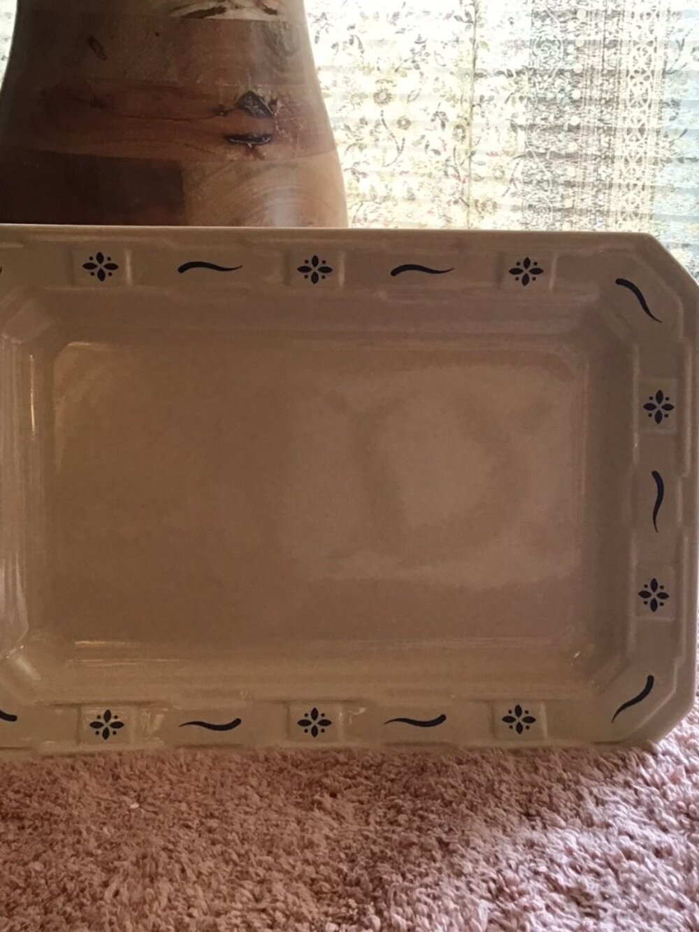 NWOT Longaberger Woven Traditions Classic 13" rectangular serving platter